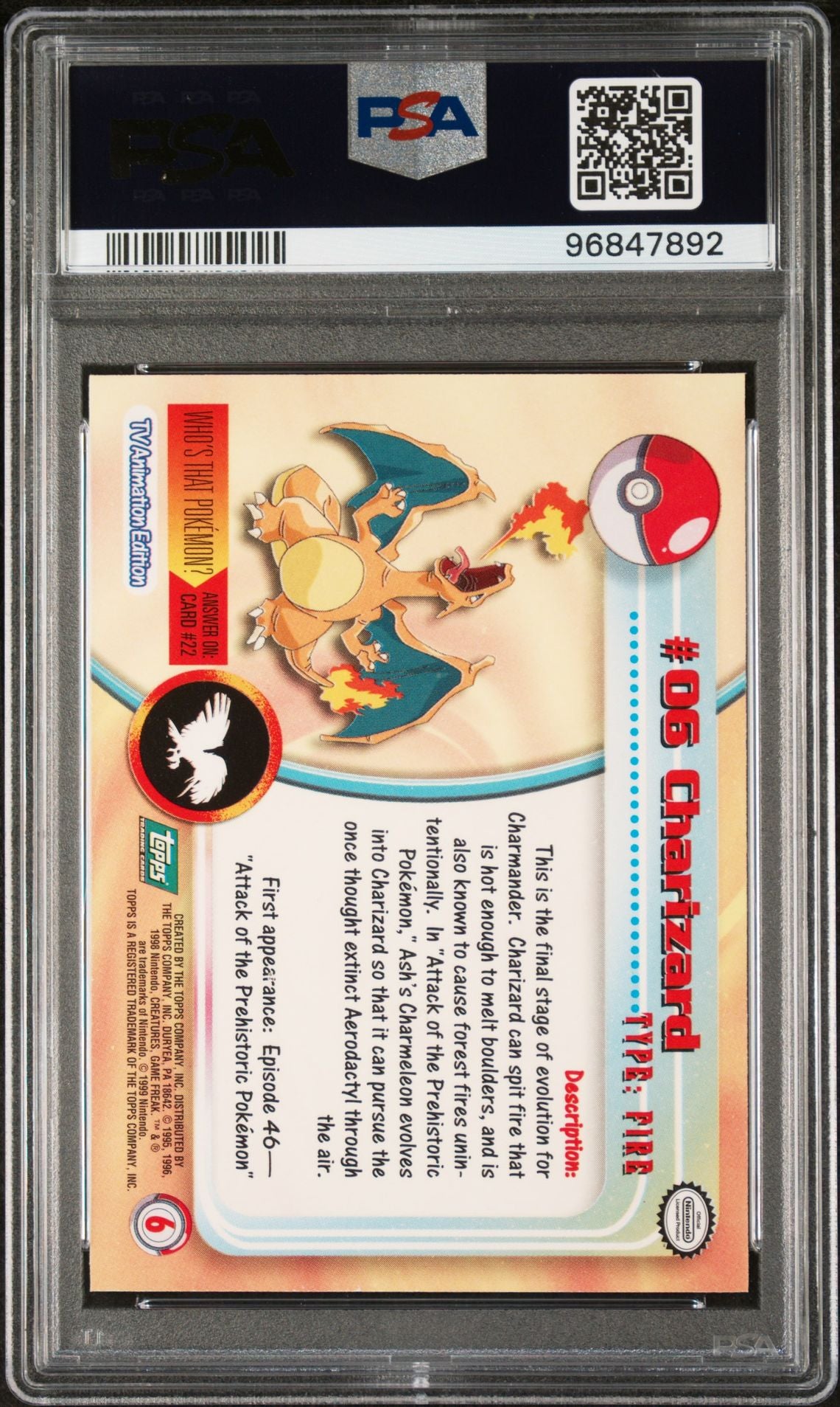 Charizard #06 Non-Holo PSA 10 Green Logo