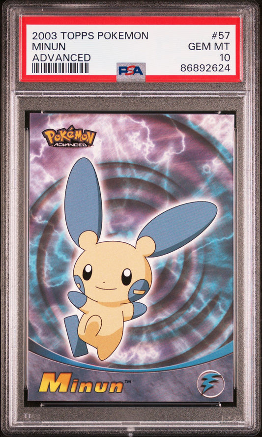 Minun #57 Non-Holo PSA 10