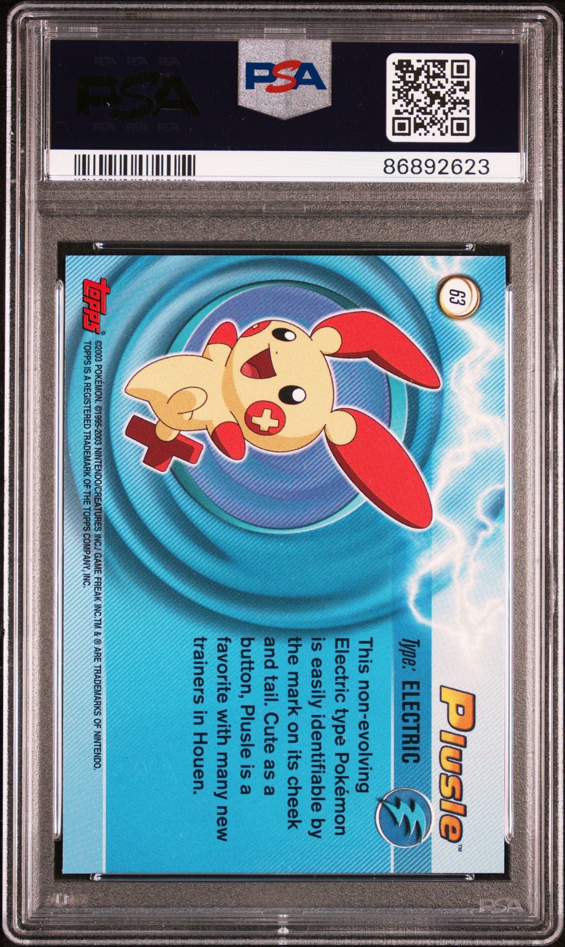 Plusle #63 Non-Holo PSA 10