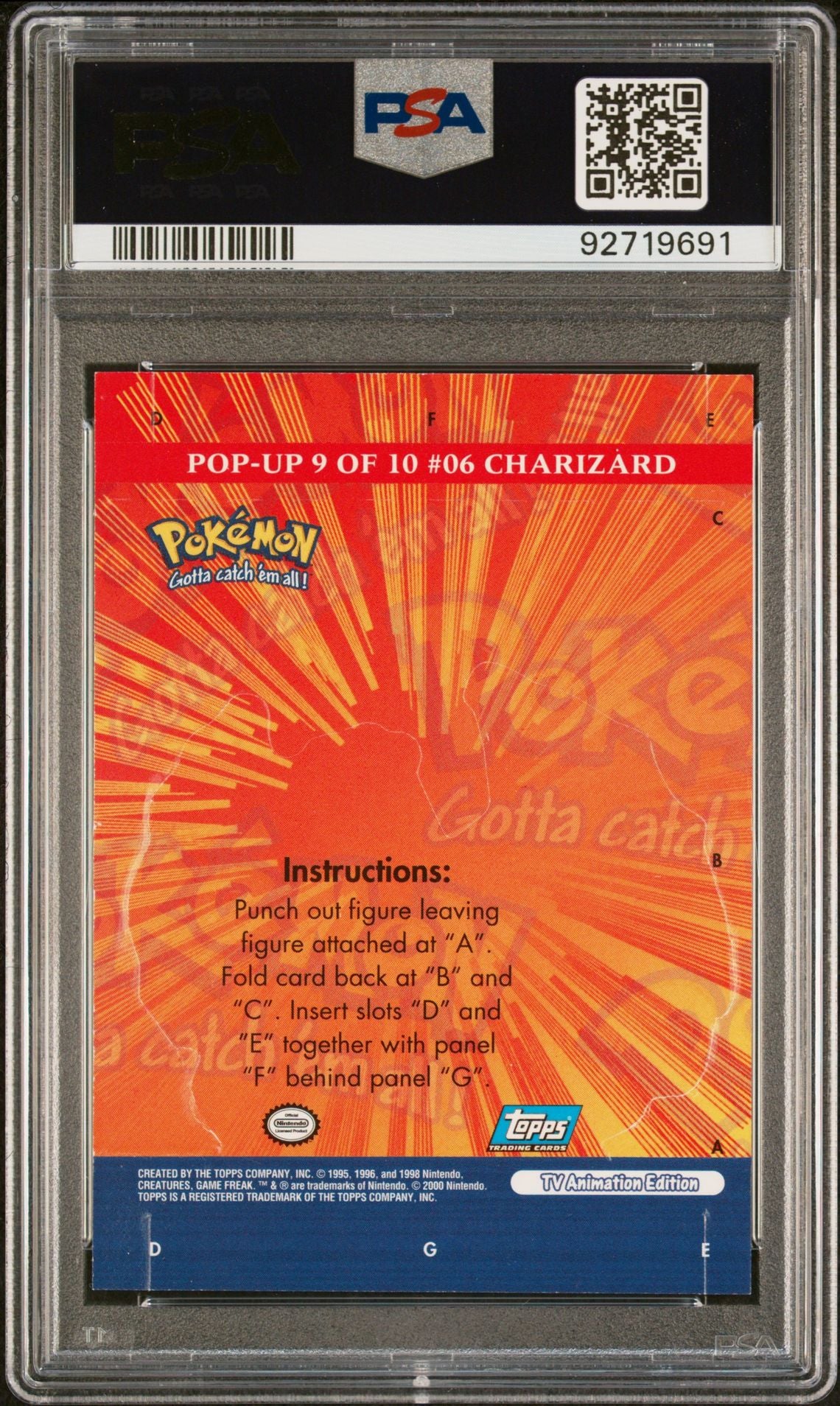 Charizard Pop-Up #9 of 10 PSA 9