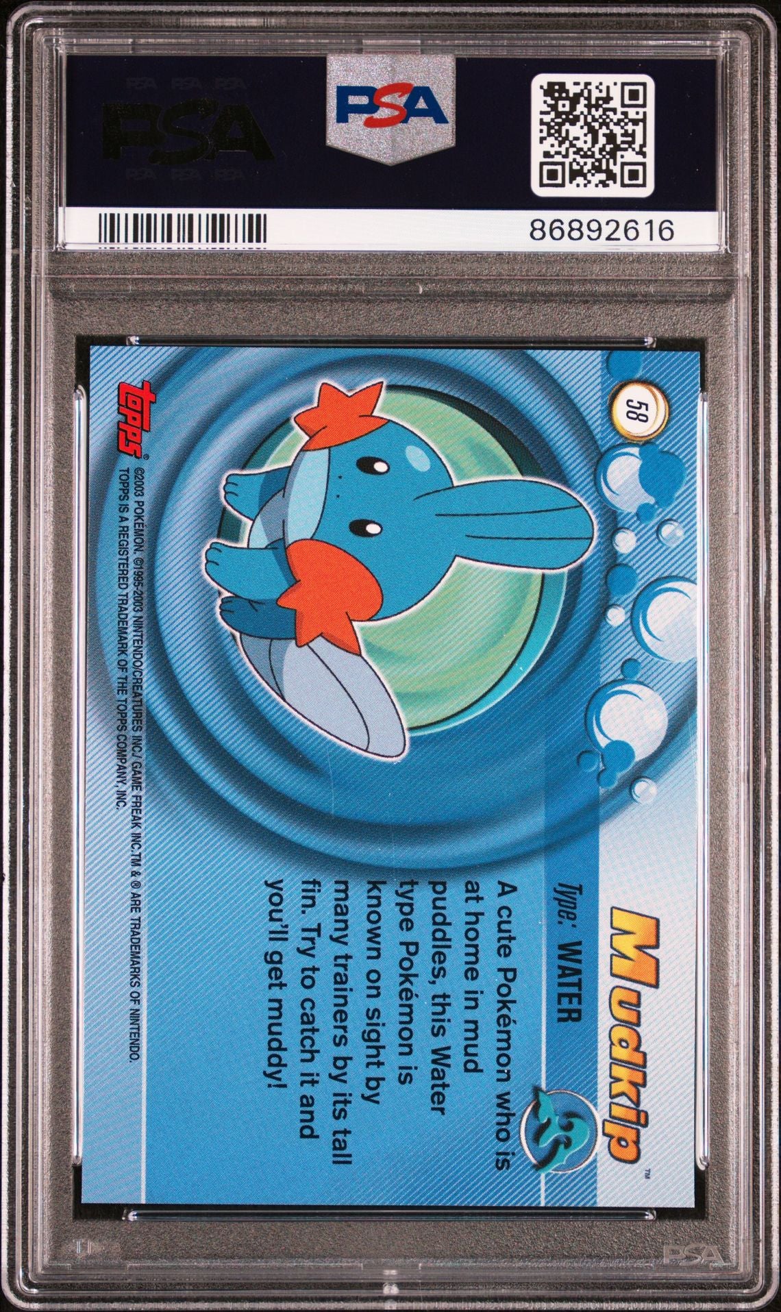 Mudkip #58 Non-Holo PSA 10