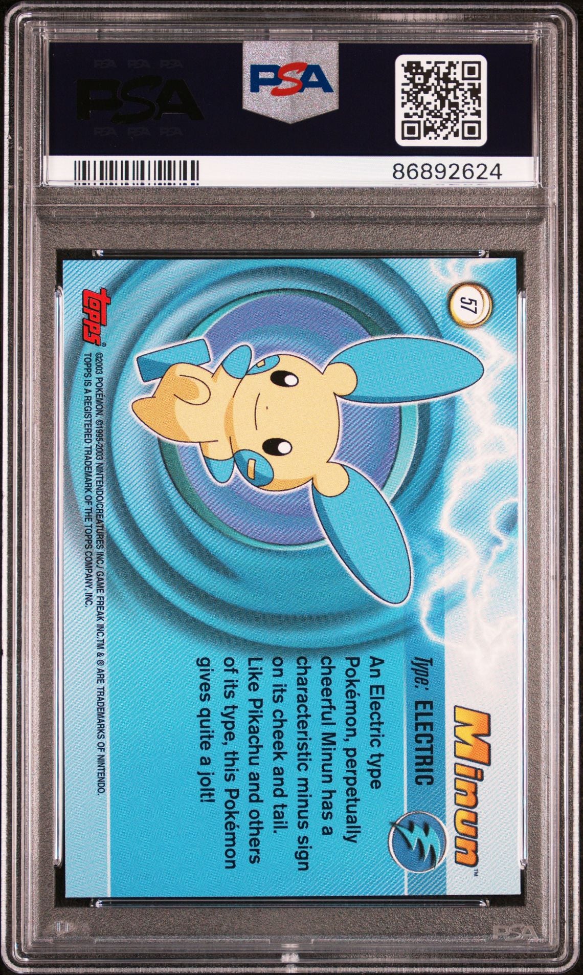 Minun #57 Non-Holo PSA 10