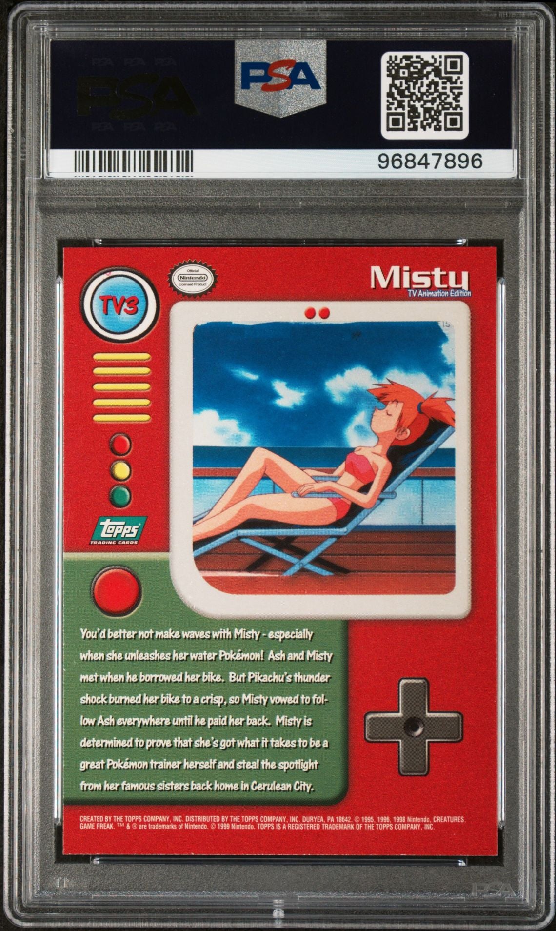 Misty TV3 Non-Holo PSA 10 Green Logo