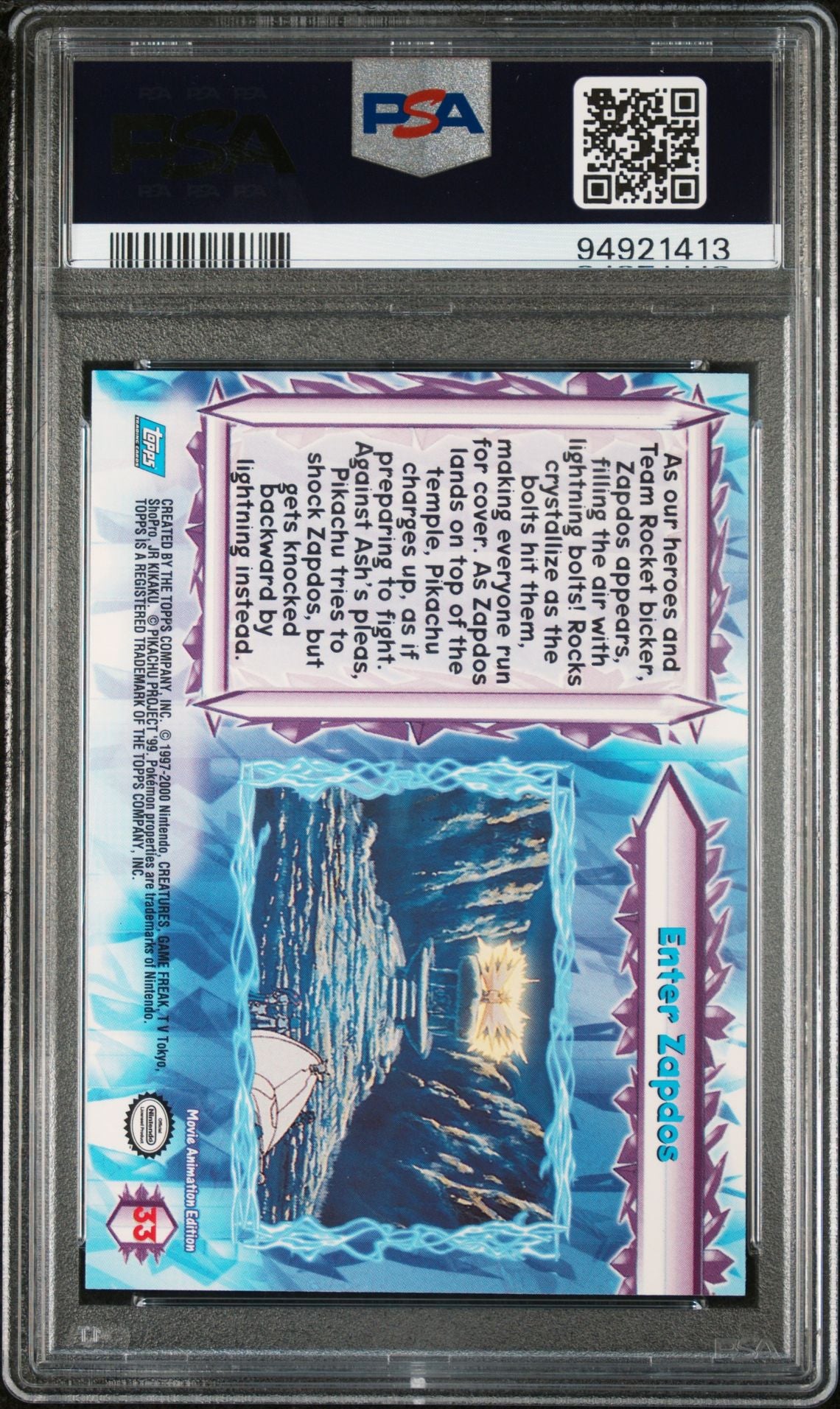 “Enter Zapdos” #33 Foil PSA 10